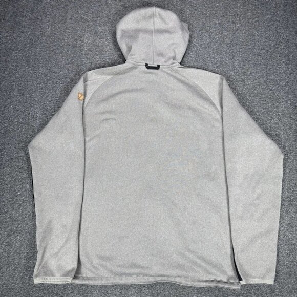 Fjällräven Övik Fleece Hoodie Men’s XL Gray Full Zip Hooded Jacket Elbow Patches - Picture 6 of 6